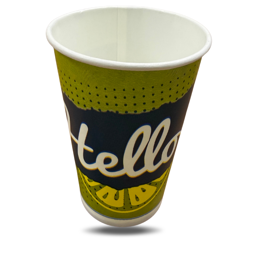 Paper Cups with Handle Suitable for Coffee, Tea, Cold Drinks | Disposable and Multi-Coloured (100% Biodegradable and Eco Friendly) (300ml, 50 pcs)