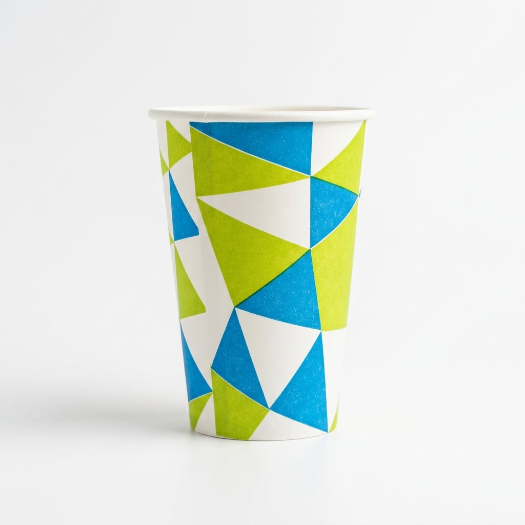Paper Cups with Handle Suitable for Coffee, Tea, Cold Drinks | Disposable and Multi-Coloured (100% Biodegradable and Eco Friendly) (200ml, 50 pcs)